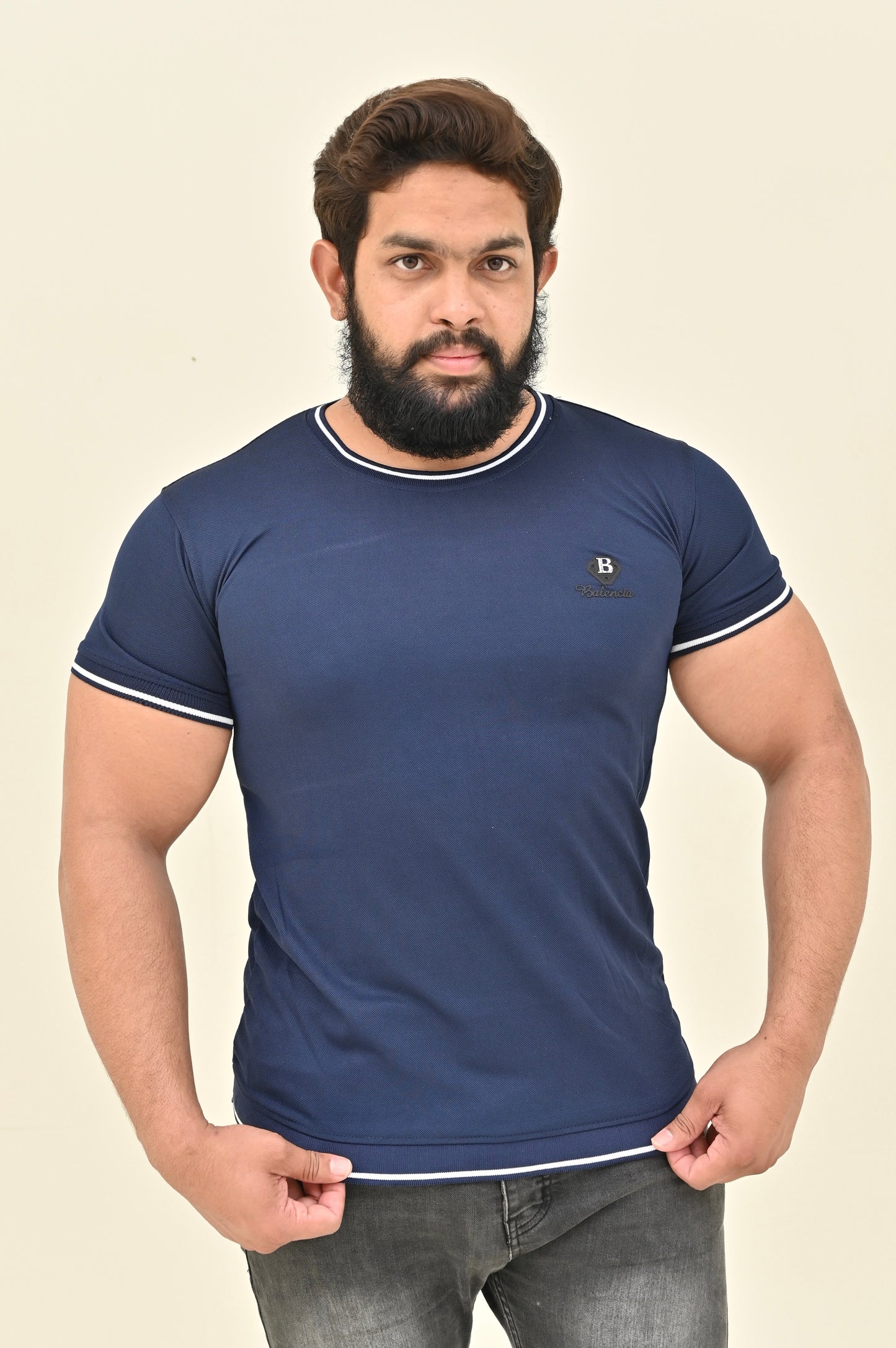 THE CLASSIC-STRIP SHIRT-BLUE