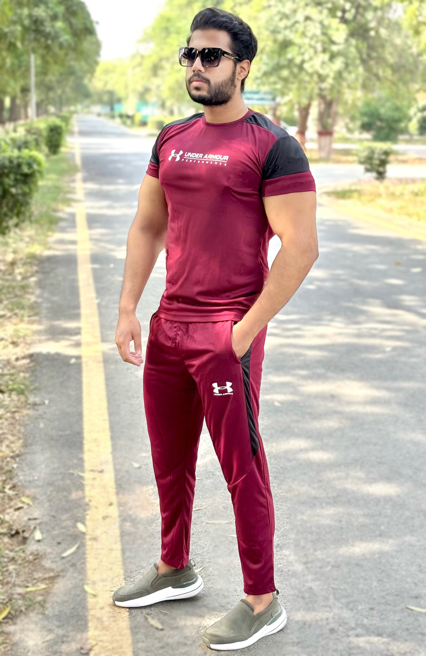 THE VOLT-LINE TRACKSUIT-MAROON