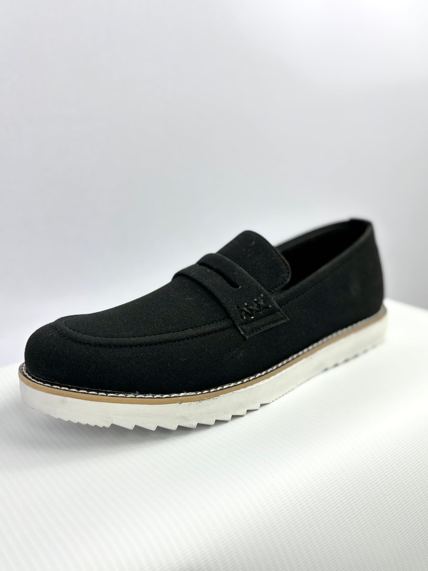 001 BLACK VELVET SUEDE SHOES-FL
