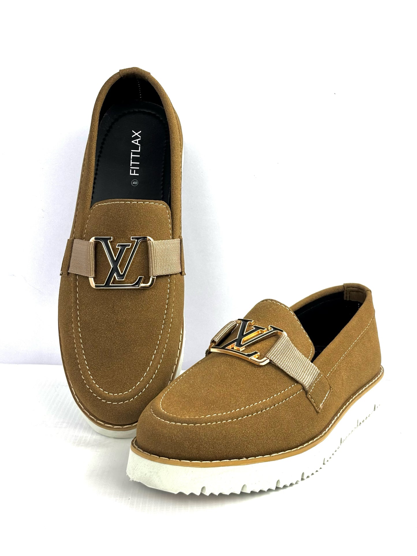 0023 LV ELEGANT IMPORTED LOAFERS-BROWN