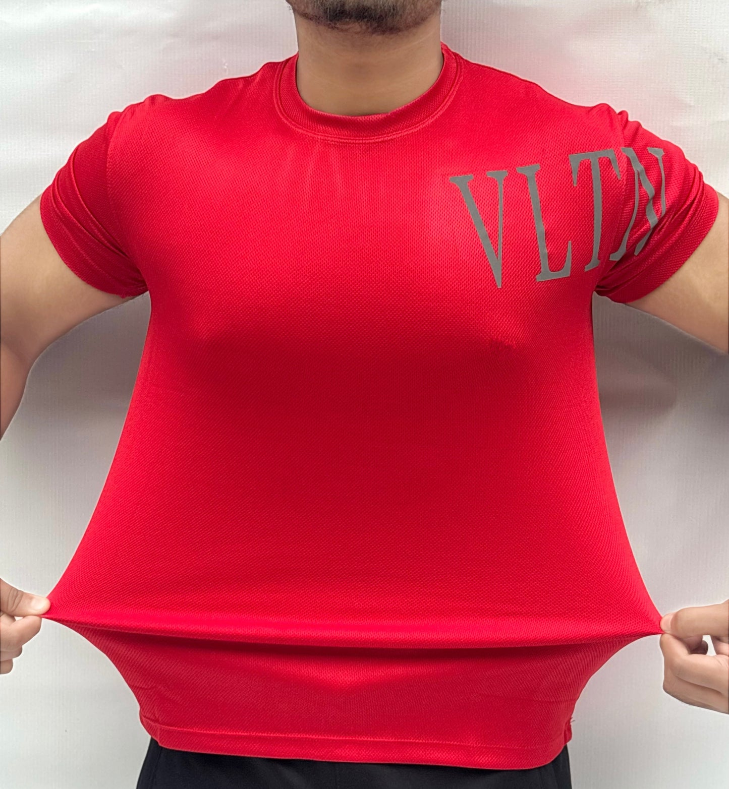 RED SOFT LYCRA SHIRT-FL