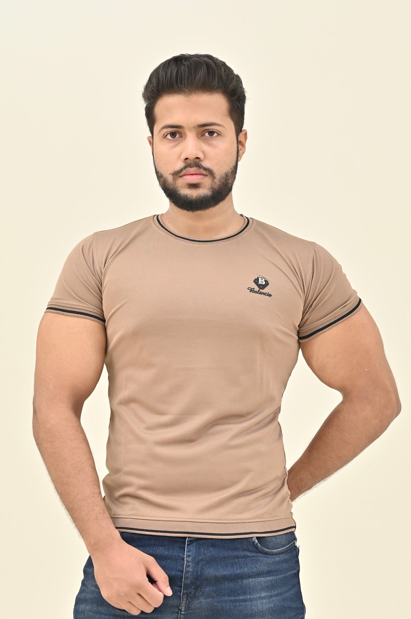 THE CLASSIC-STRIP SHIRT-TAN