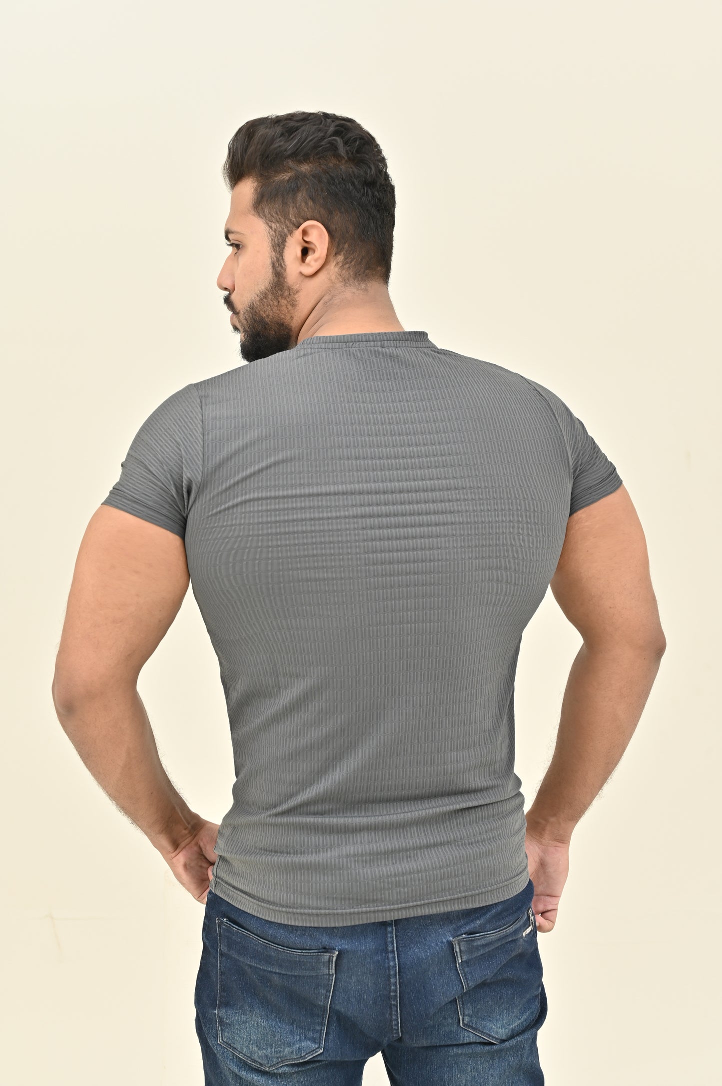 THE TEXTURED SHIRT-GRAY