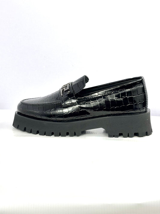 0021 STYLISH & DURABLE BLACK SHOES-FL