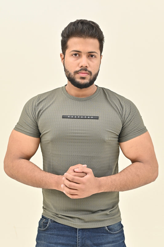 THE TEXTURED SHIRT-OLIVE