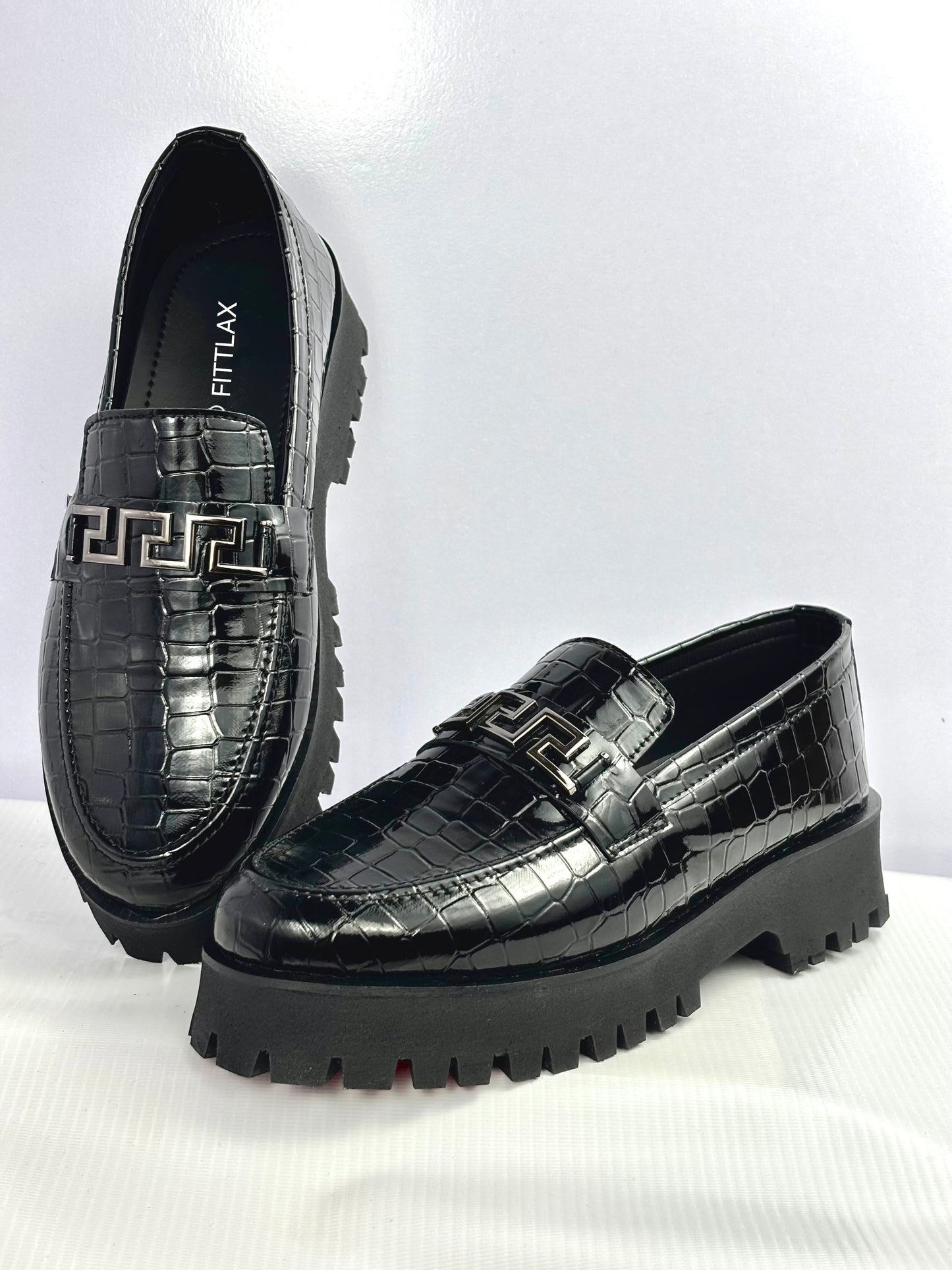 0021 STYLISH & DURABLE BLACK SHOES-FL