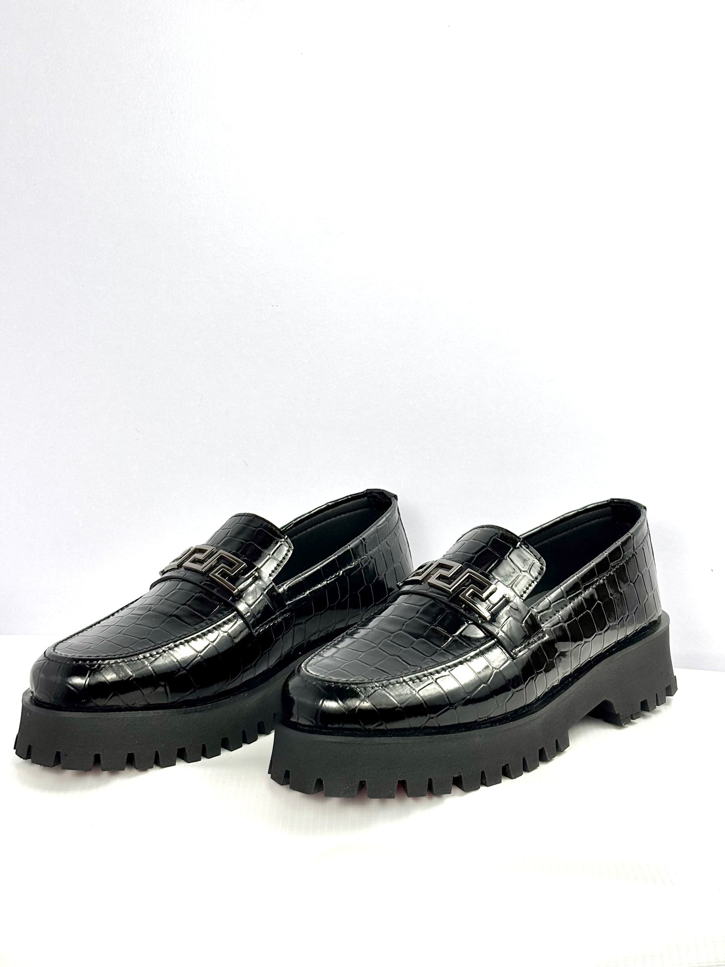 0021 STYLISH & DURABLE BLACK SHOES-FL