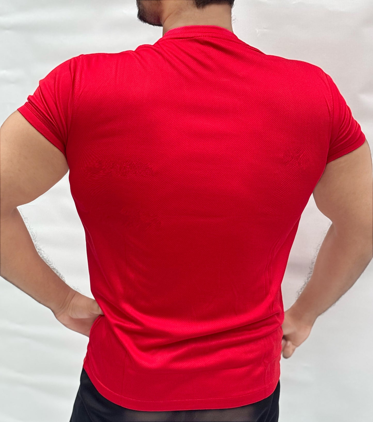 RED SOFT LYCRA SHIRT-FL