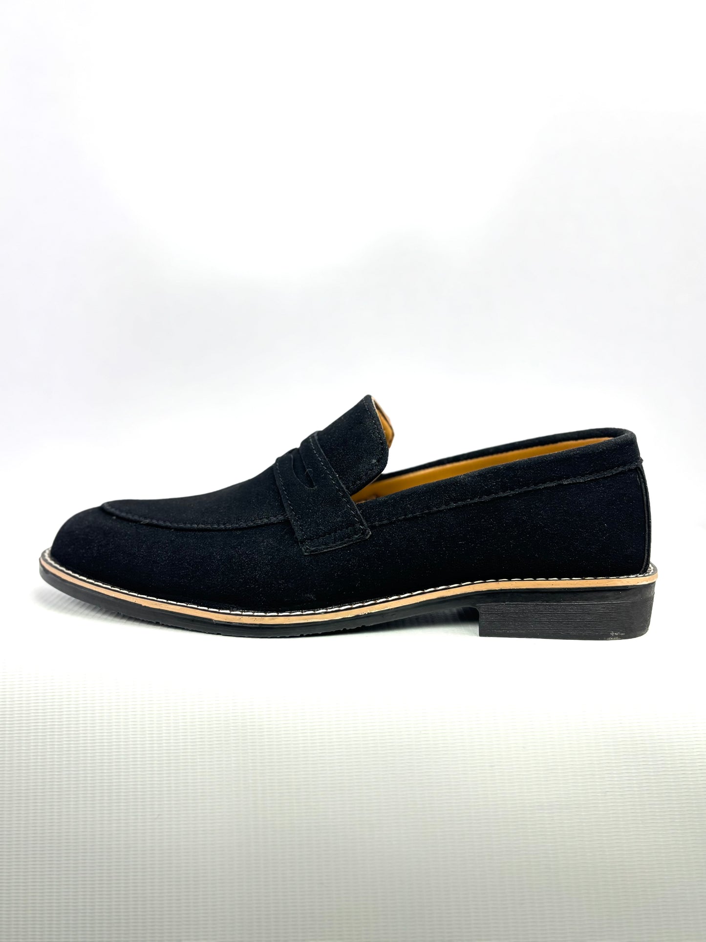 007 STYLISH SUEDE BLACK SHOES-FL