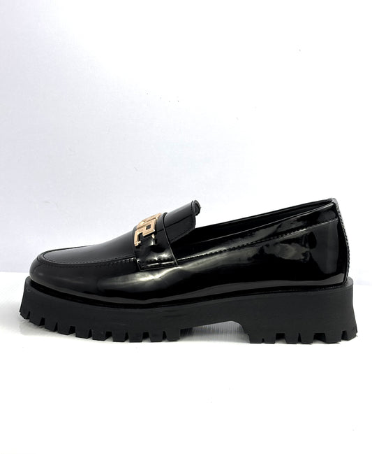0020 HIGH SOLE PLAIN SHINER SHOES-FL