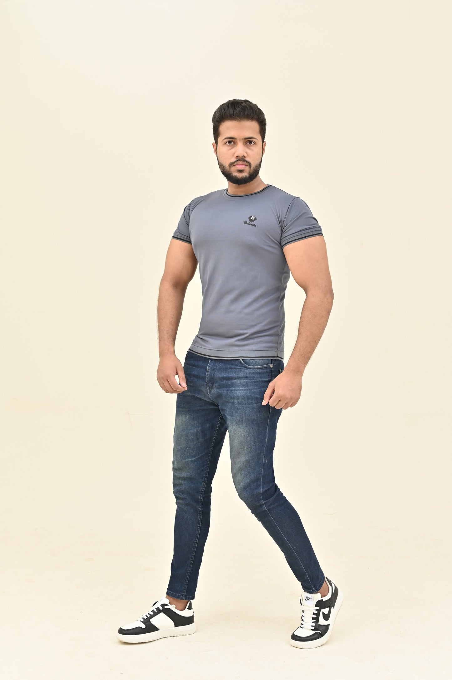 THE CLASSIC-STRIP SHIRT-GRAY
