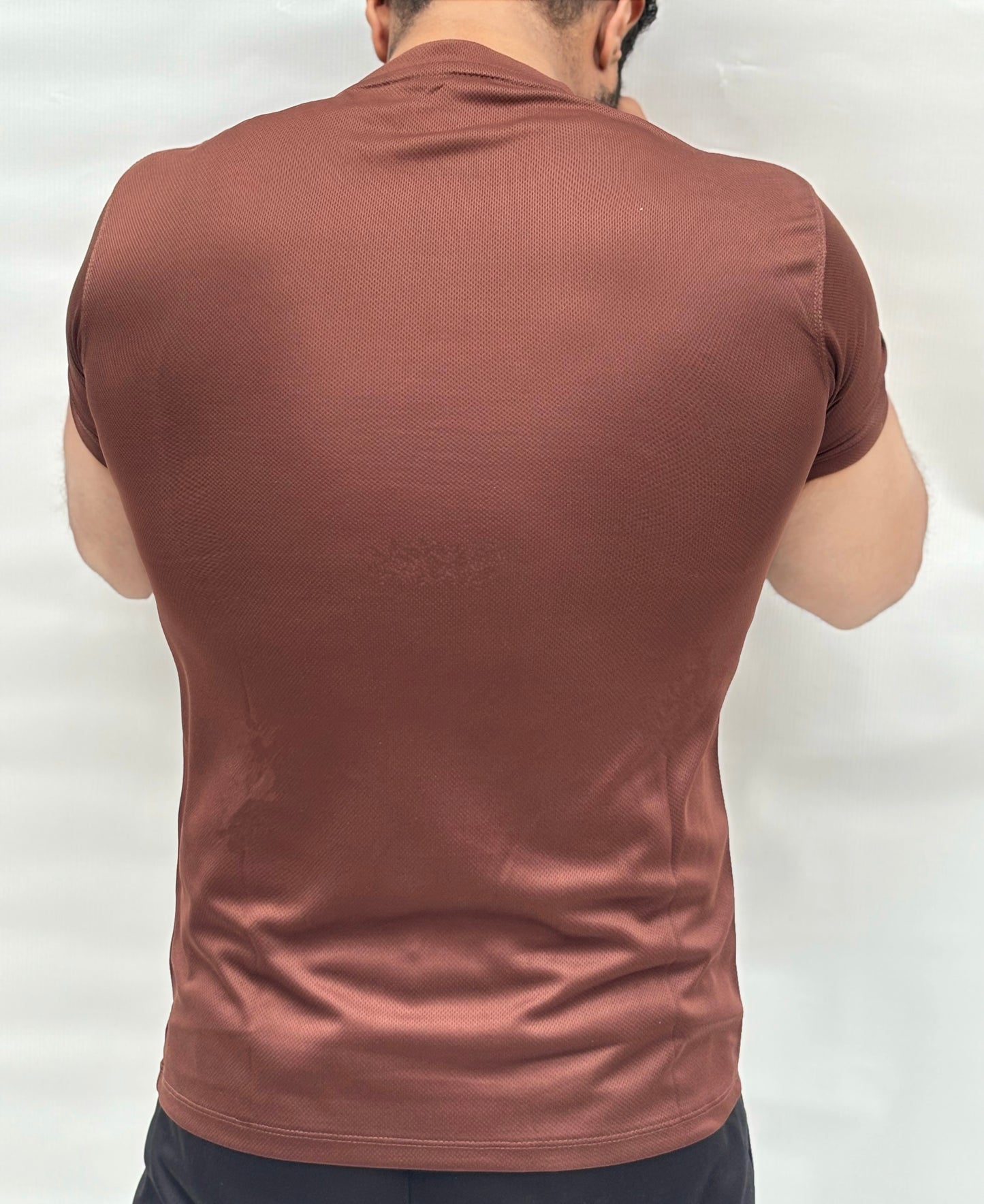 BROWN SOFT LYCRA SHIRT-FL