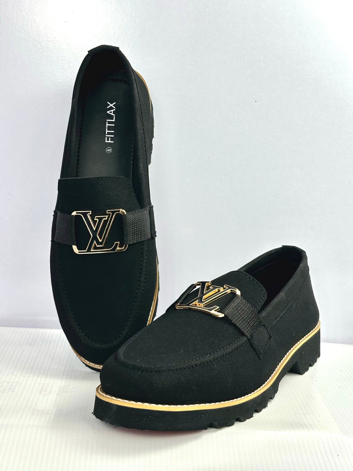0022 LV ELEGANT IMPORTED LOAFERS-BLACK