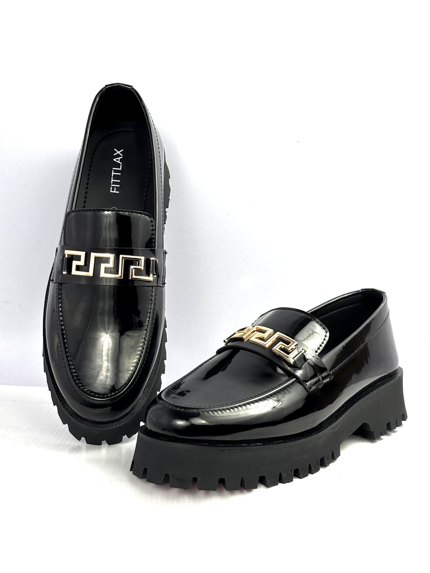 0020 HIGH SOLE PLAIN SHINER SHOES-FL