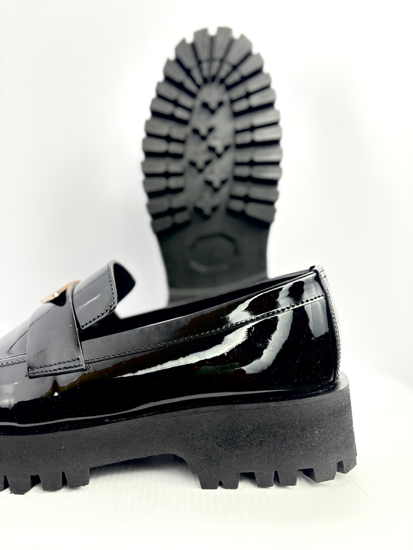 0010 BLACK PLAIN SHINER SHOES-FL