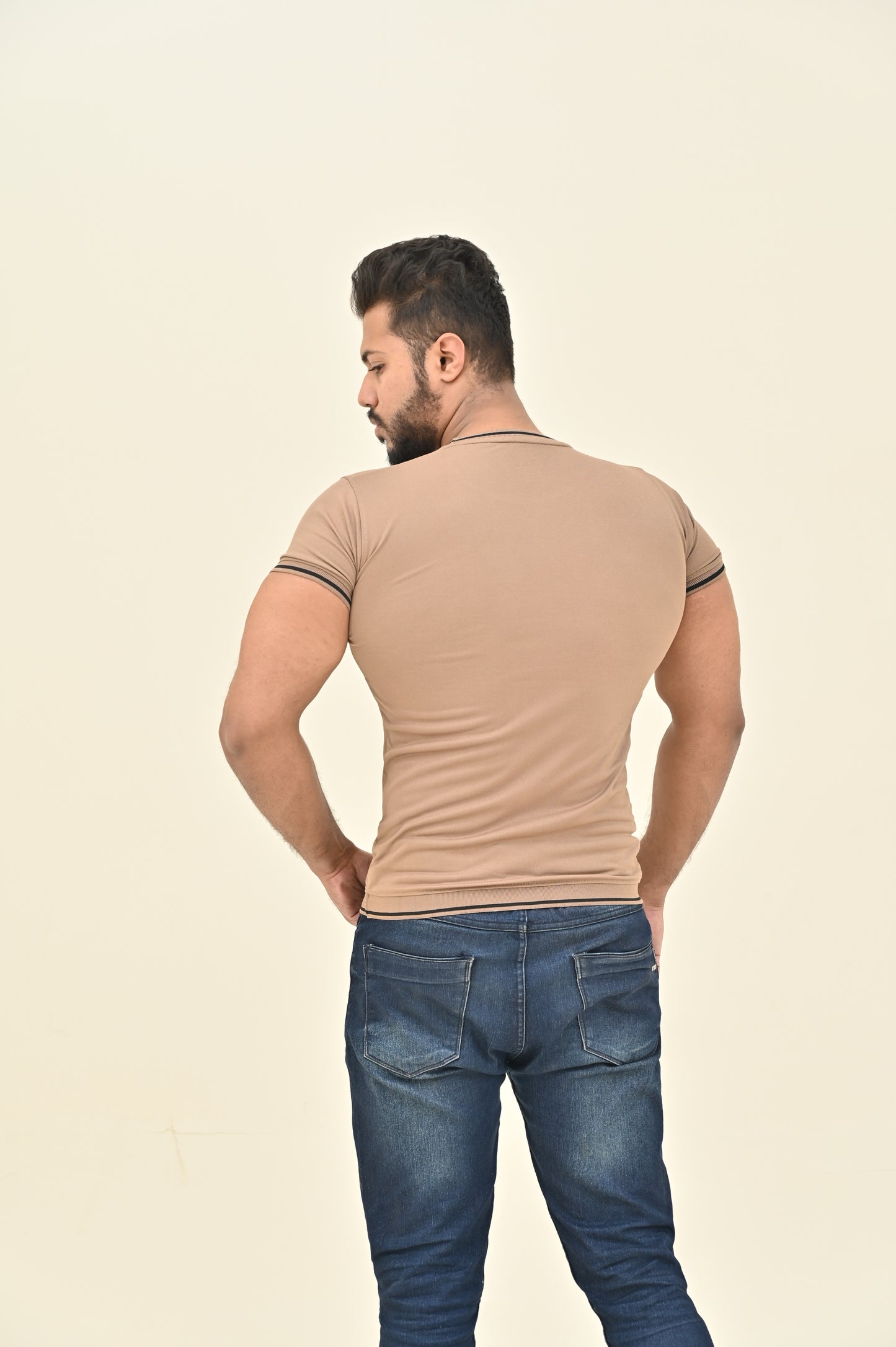 THE CLASSIC-STRIP SHIRT-TAN