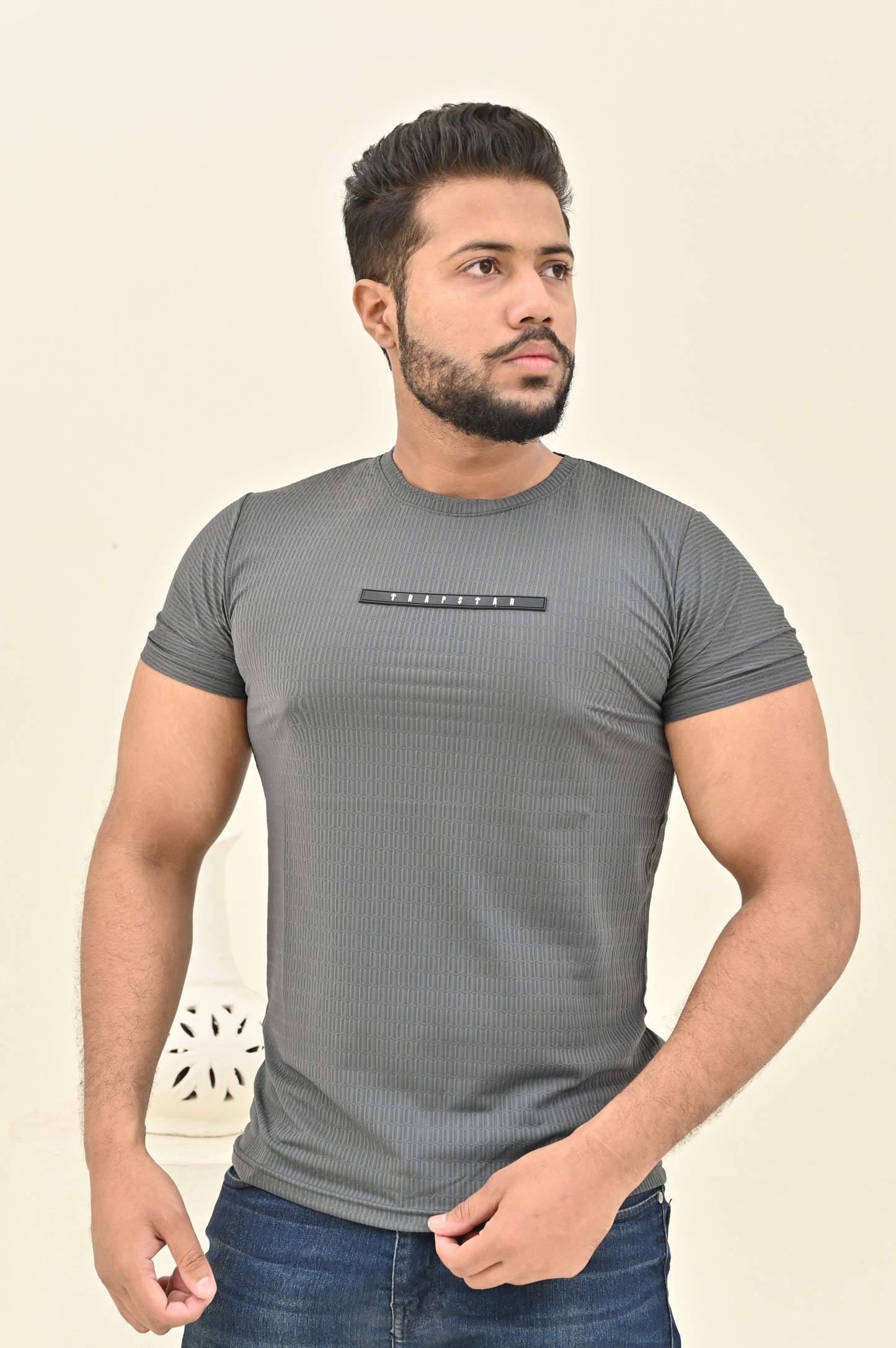 THE TEXTURED SHIRT-GRAY