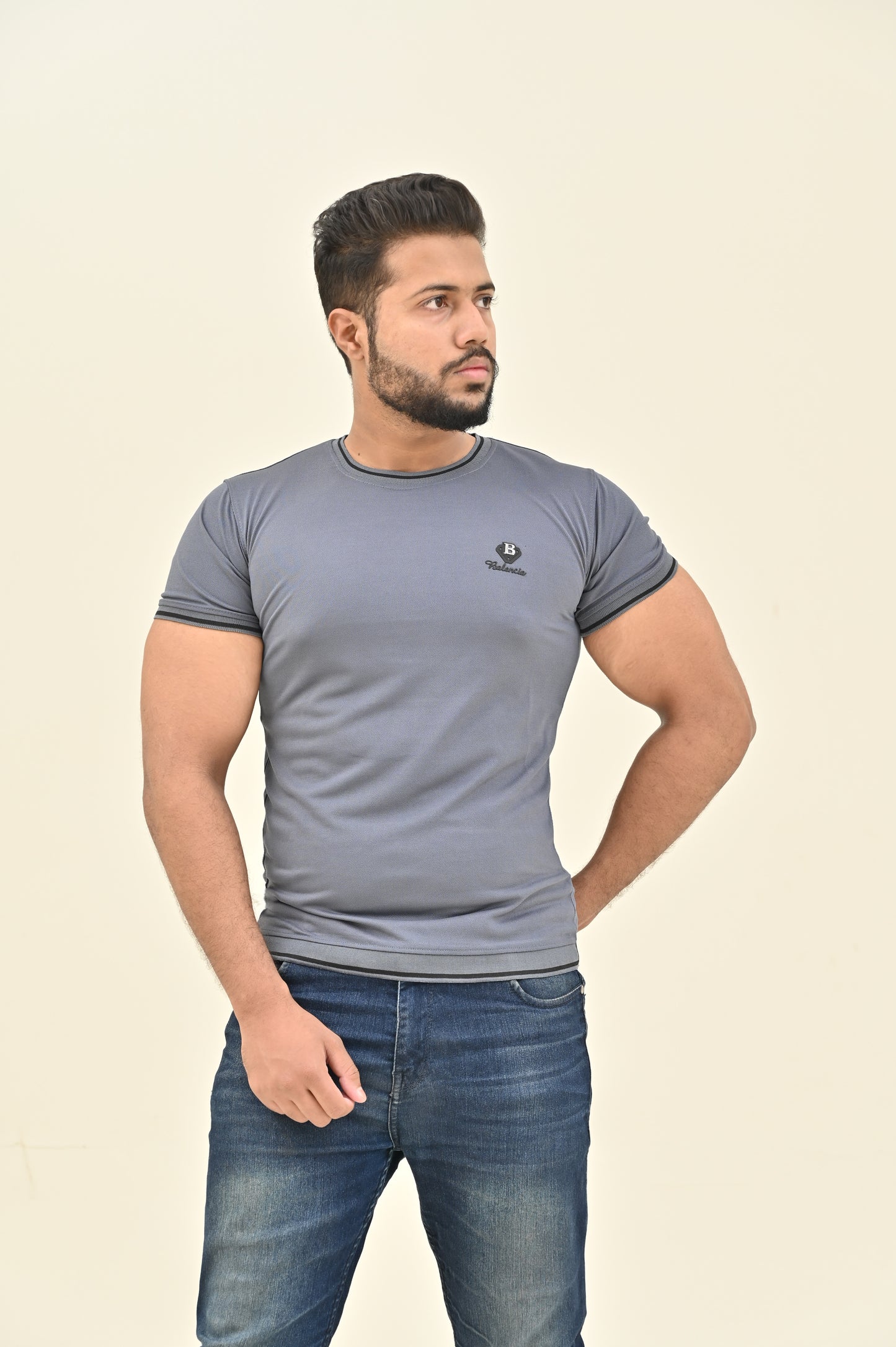 THE CLASSIC-STRIP SHIRT-GRAY
