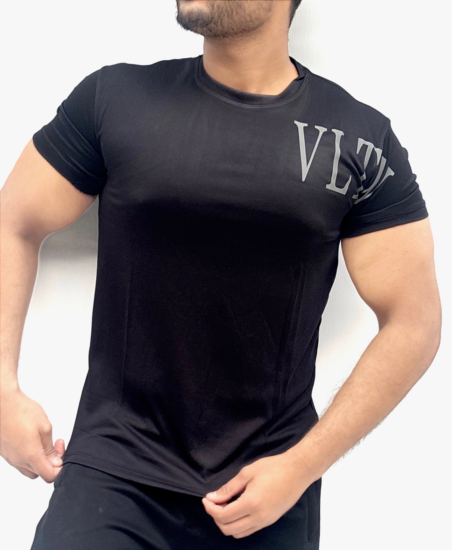 BLACK SOFT LYCRA SHIRT-FL