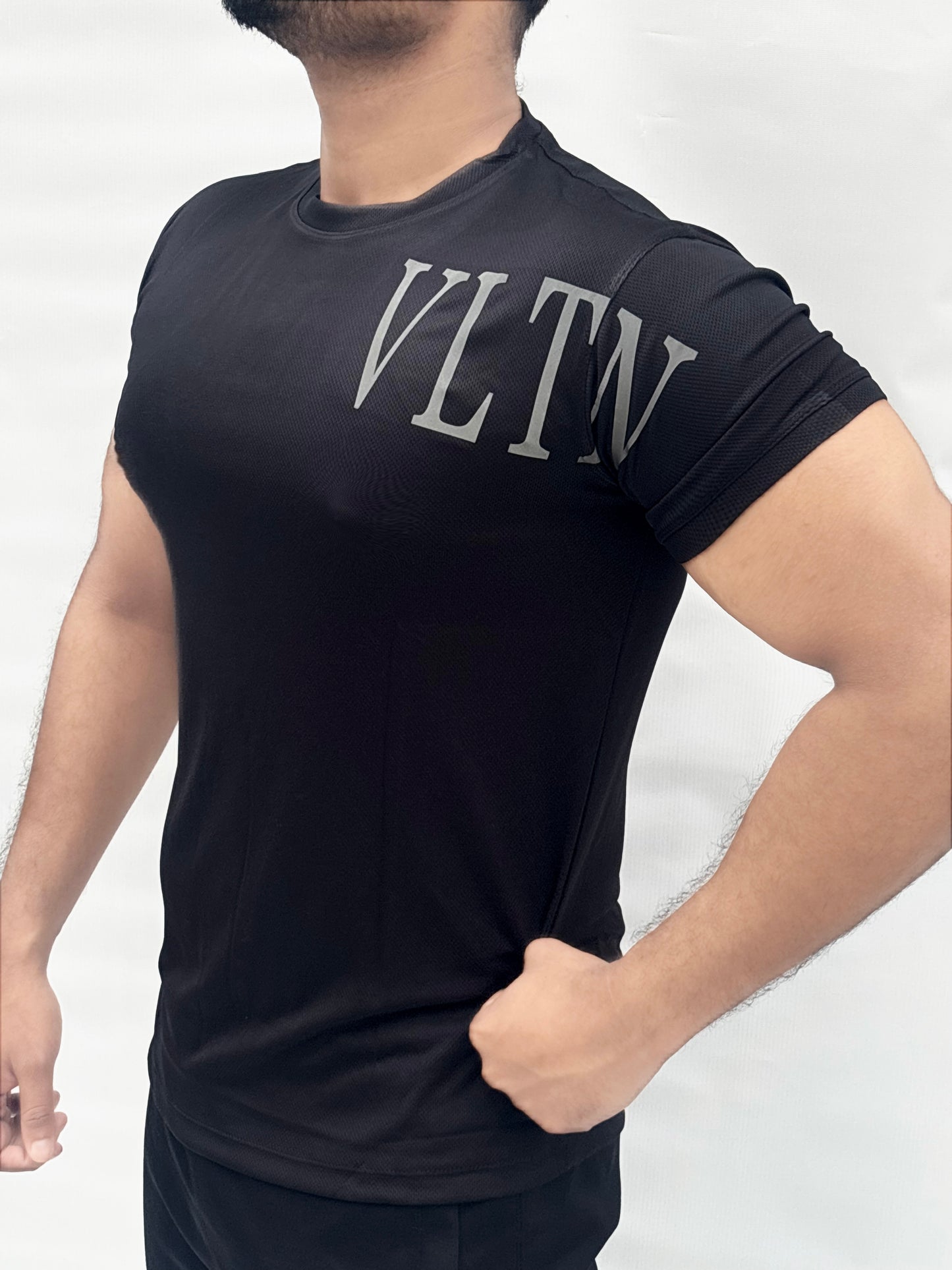 BLACK SOFT LYCRA SHIRT-FL