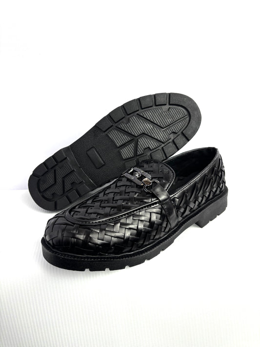 0011 BLACK STYLISH ALLIGATOR SHOES-FL