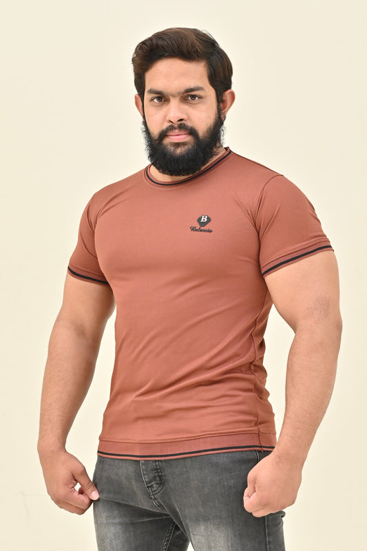 THE CLASSIC-STRIP SHIRT-BROWN