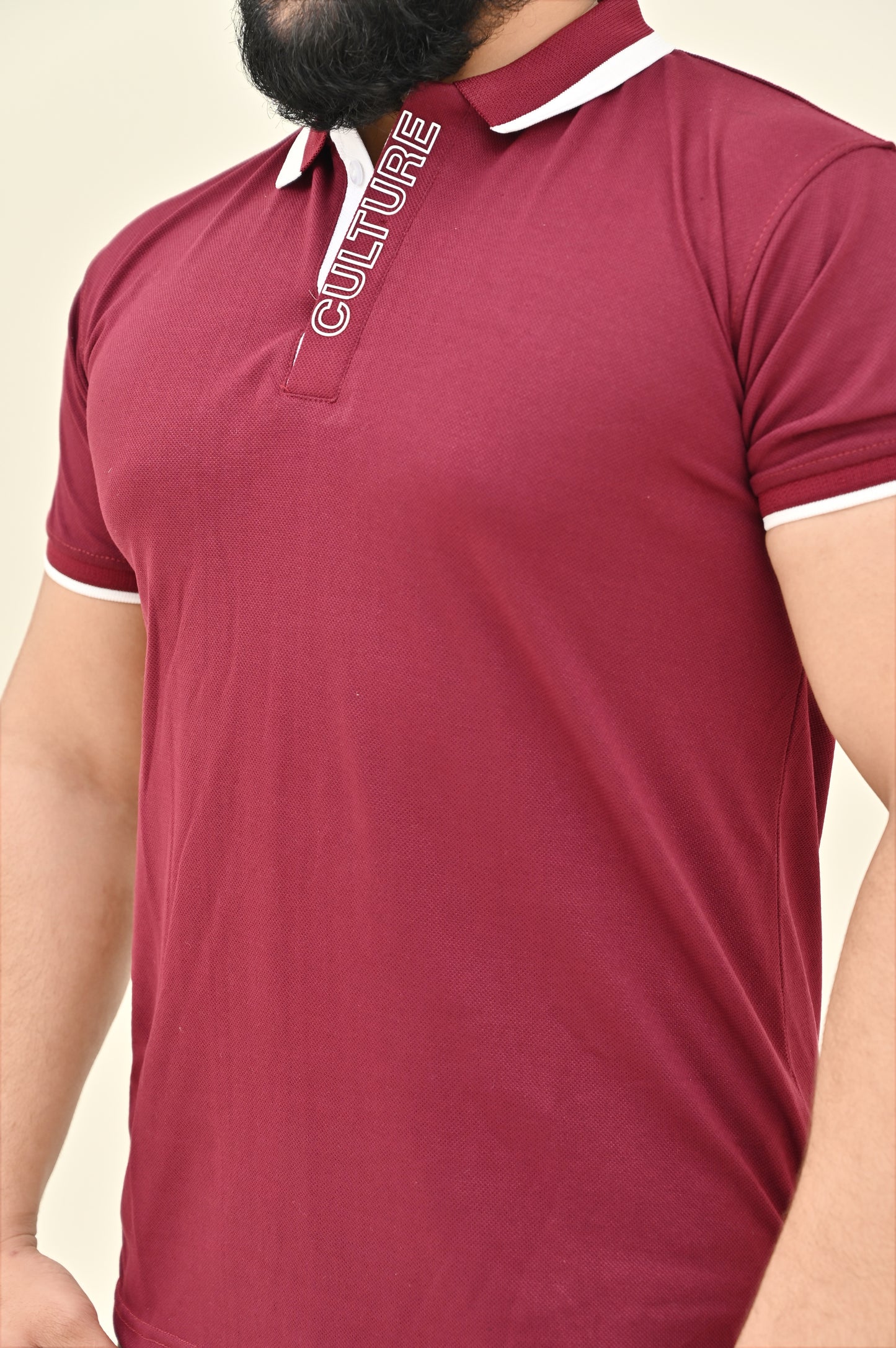 THE RE-FINED KNIT POLO-MAROON