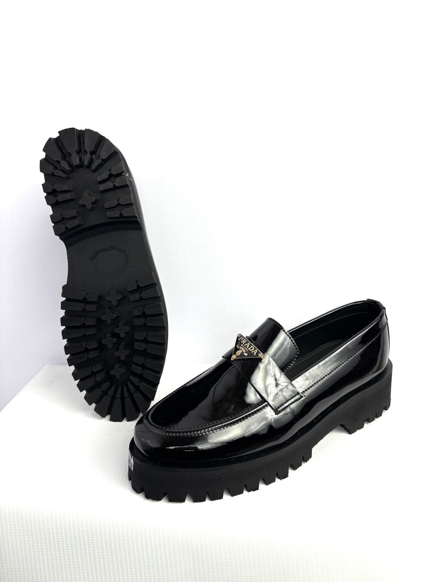 0010 BLACK PLAIN SHINER SHOES-FL
