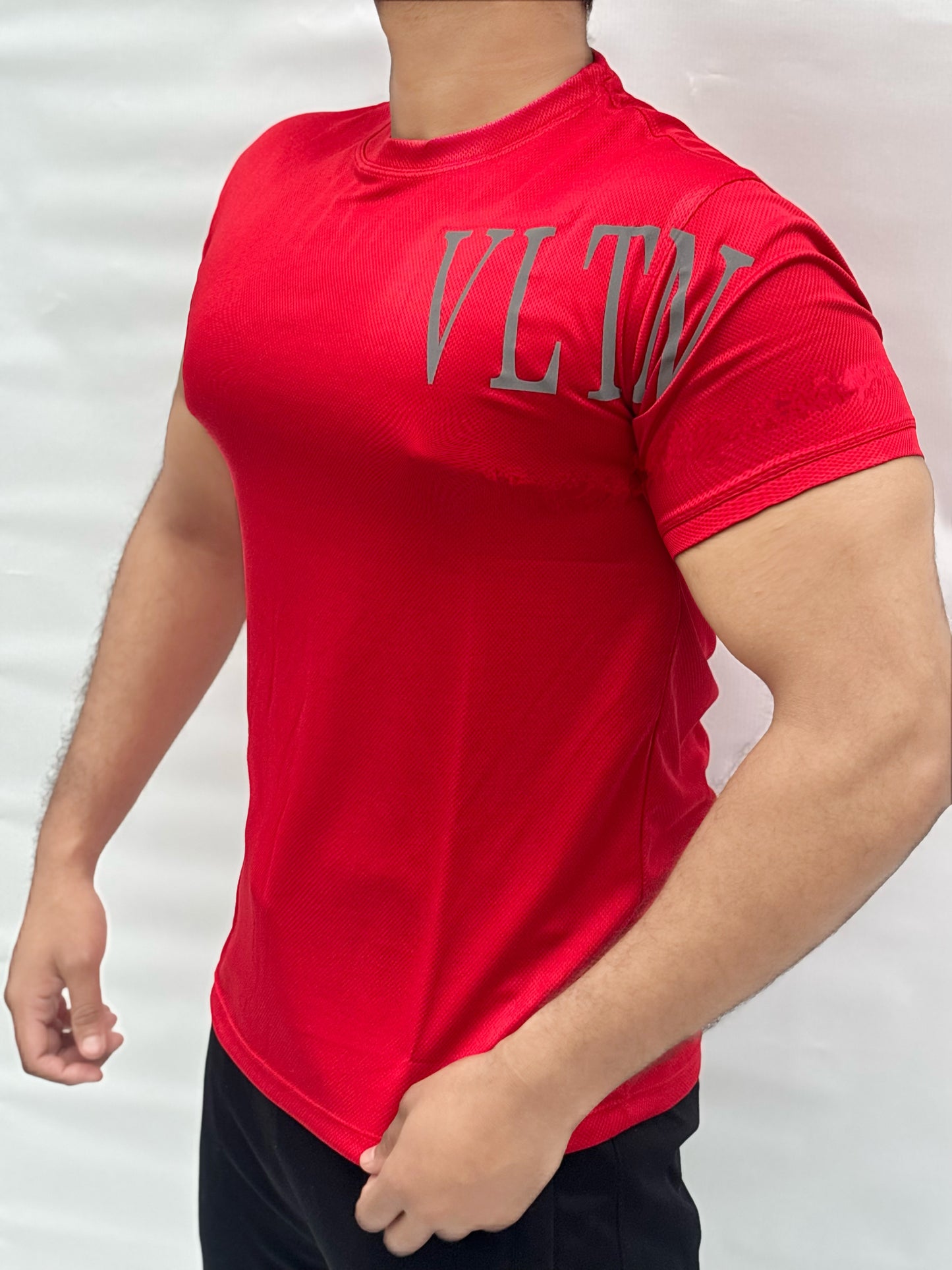 RED SOFT LYCRA SHIRT-FL