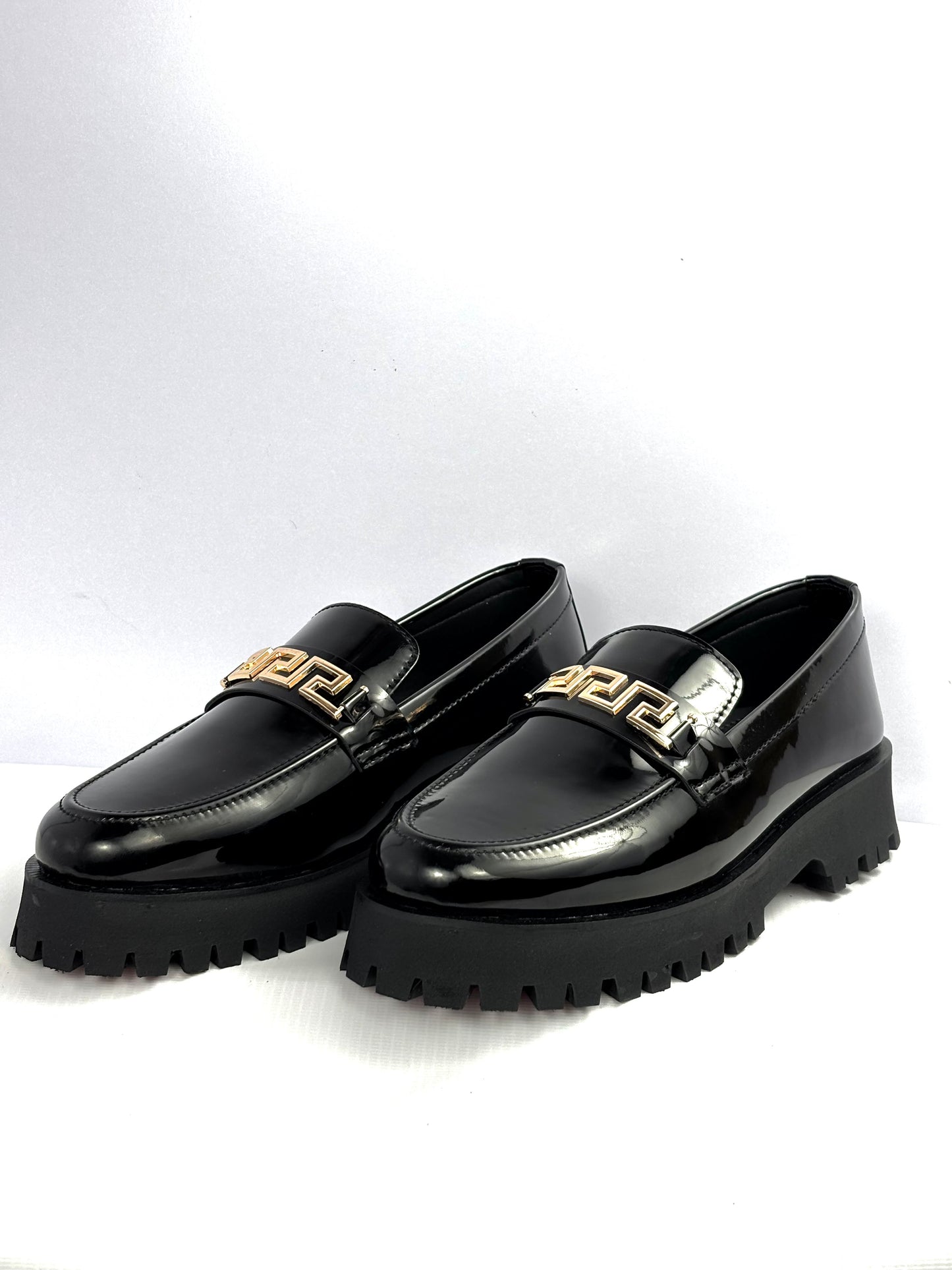 0020 HIGH SOLE PLAIN SHINER SHOES-FL