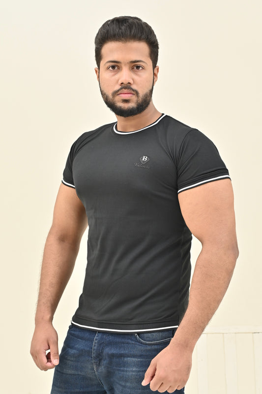 THE CLASSIC-STRIP SHIRT-BLACK